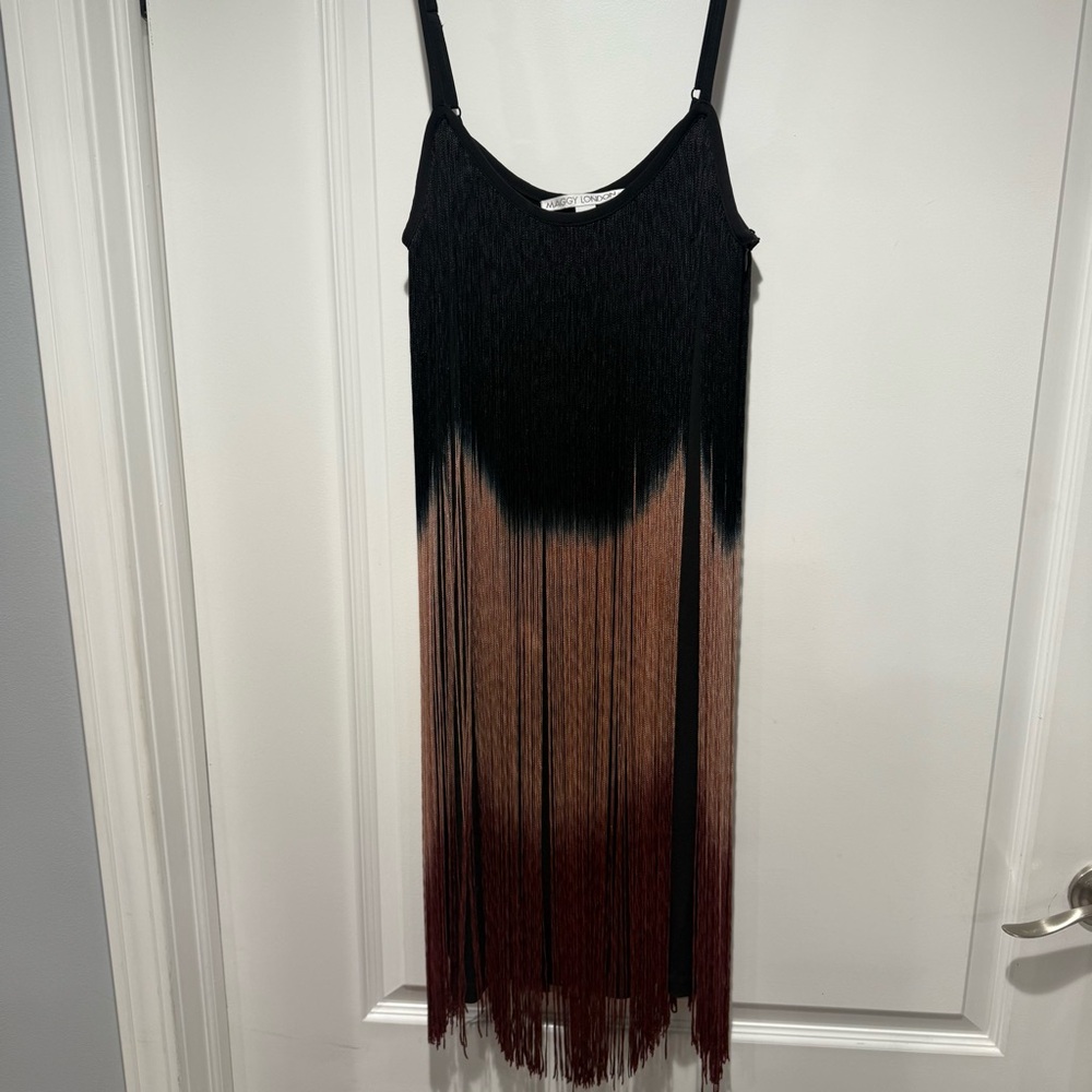 Maggie London Ombré Fringe Dress